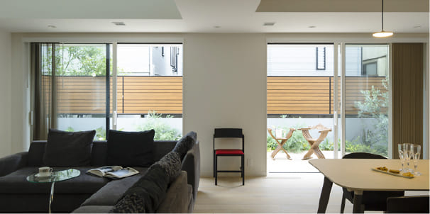 耐力壁のある室内